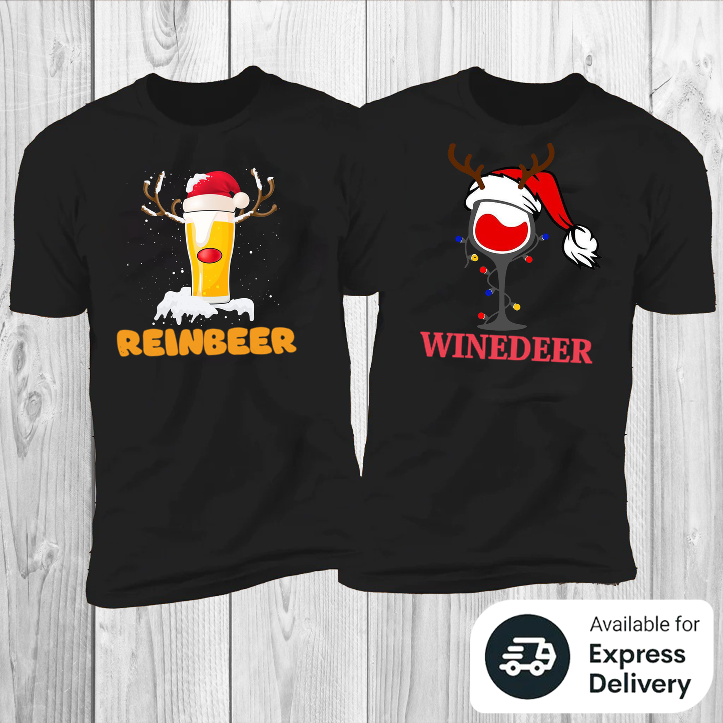 Reinbeer & Winedeer Christmas Drinking Shirts