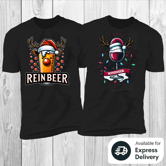 Reinbeer & Winedeer Christmas Drinking Shirts 2024