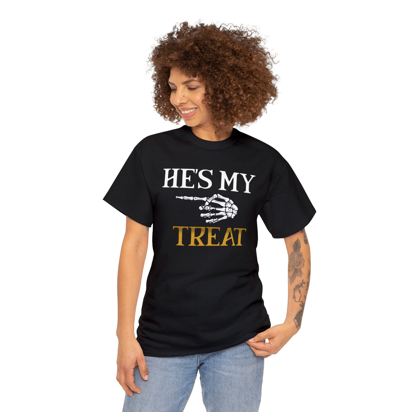 He's My Treat | Deluxe Black Tee