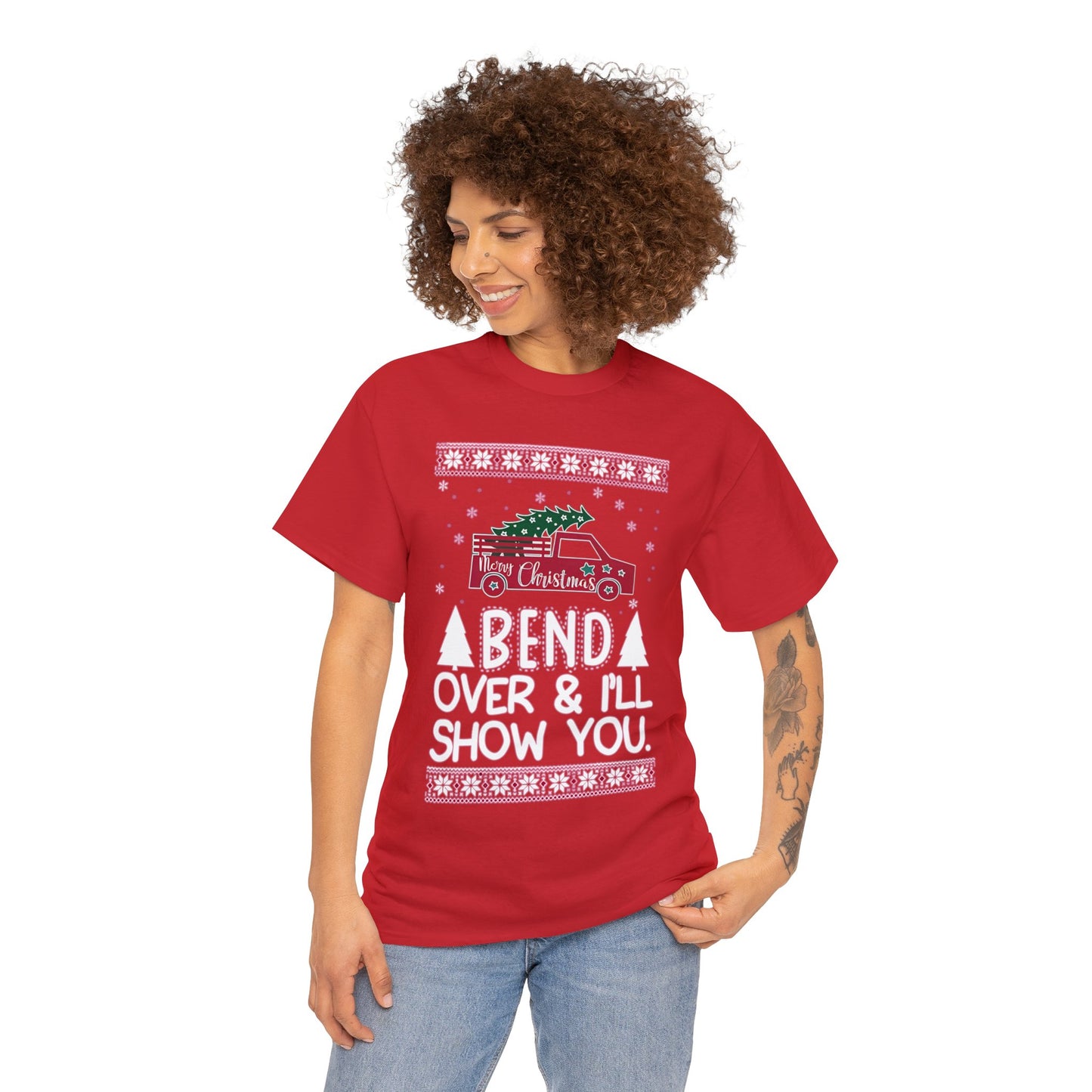 Bend over and I'll show you | Red Deluxe Tee