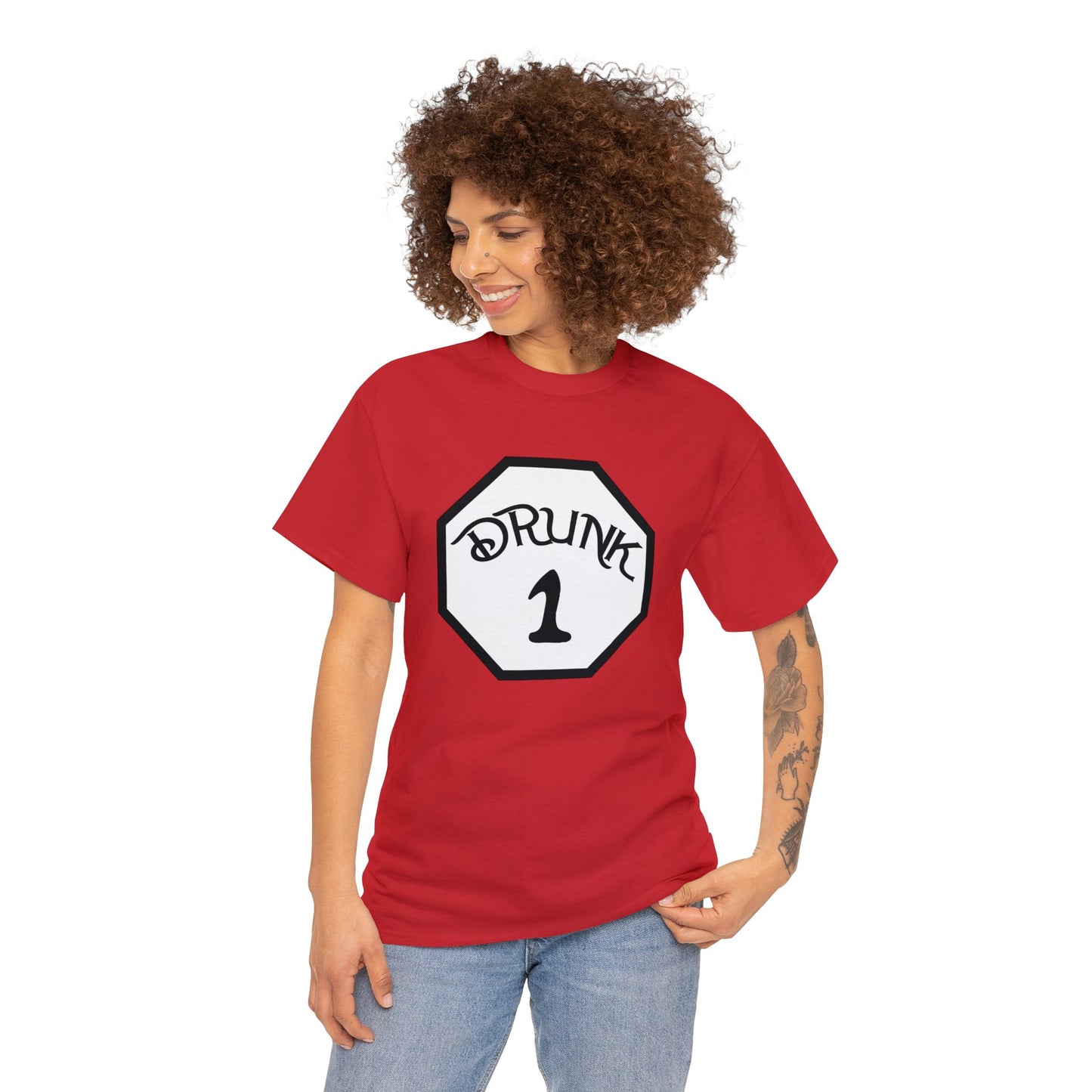 Drunk 1 | Deluxe Red Tee