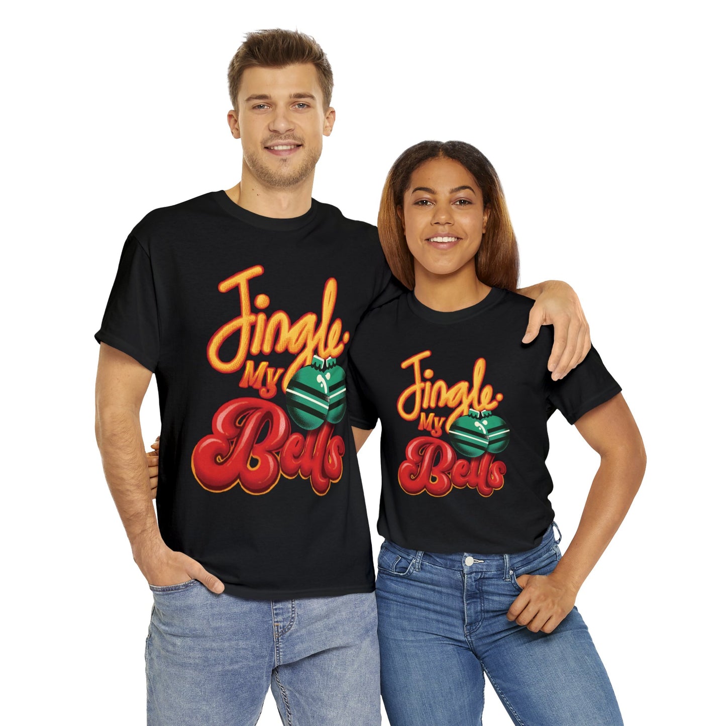 Jingle My Bells Unisex Black Christmas Tee