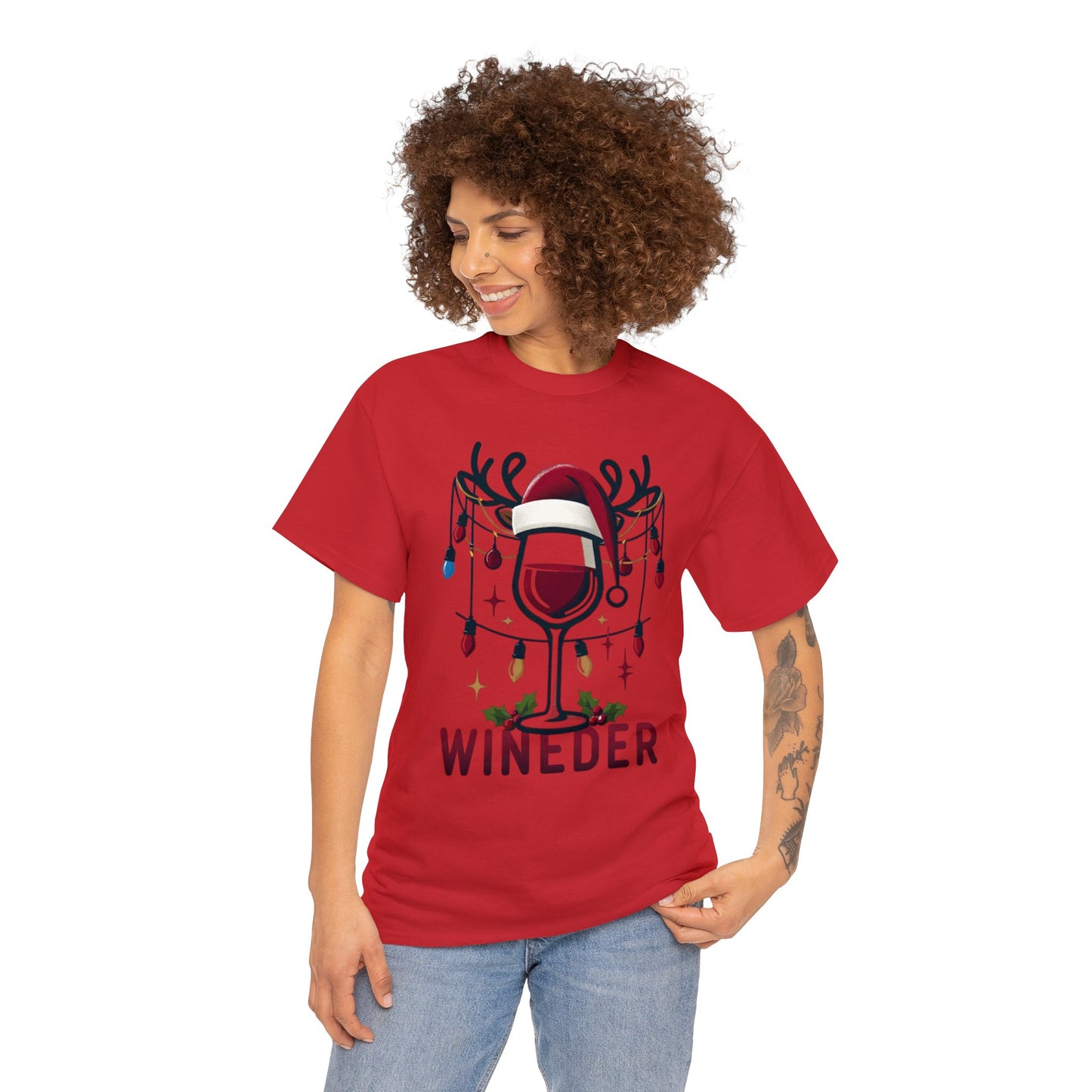 Winedeer Unisex Red Tee